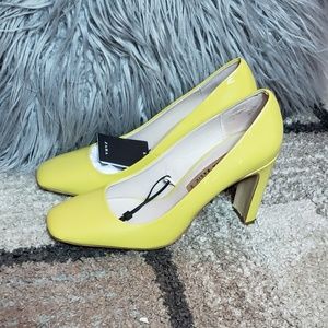 Zara Yellow Heels Womens Size US 8